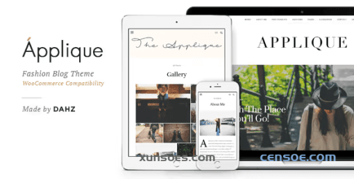 APPLIQUE FASHION BLOG THEME 1.6.4 GPL Theme