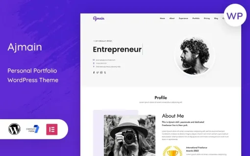 Ajmain – Portfolio Landing Page WordPress Theme 1.0.0 GPL Theme