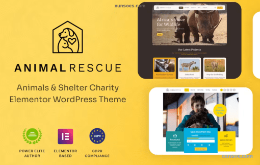 Animal Rescue Shelter Charity WordPress Theme 1.0.7 GPL Theme