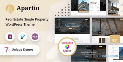 Apartio Single Property WordPress Theme + RTL 2.3 GPL Theme