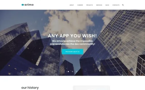 Arimo Software and App Development WordPress Theme 1.0.0 GPL Theme