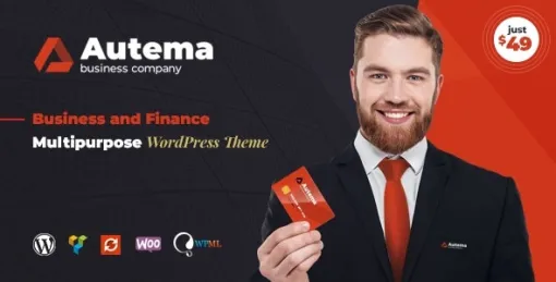 Autema Quick Loans, Bitcoin, Business Coach and Insurance Agency WordPress Theme 1.2.1 GPL Theme