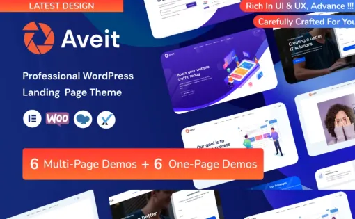 Aveti Elementor Landing Page WordPress Theme 2.1.0 GPL Theme