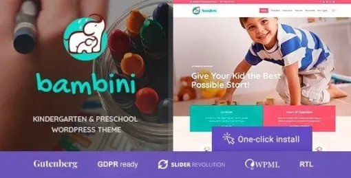 Bambini Kindergarten Pre-School Theme 1.1.4 GPL Theme