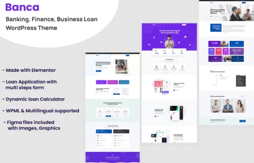 Banca Banking, Business Loan WordPress Theme 1.3.1 GPL Theme