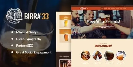 Birra Brewery Brewpub and Craft Beer Shop WordPress Theme 1.4 GPL Theme