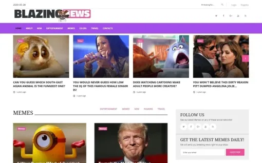 BlazingNews News Magazine Responsive WordPress Theme 1.0.0 GPL Theme