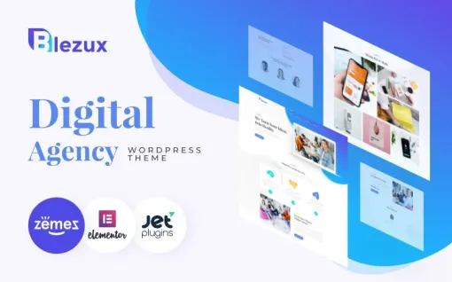 Blezux Digital Multipurpose Modern WordPress Elementor Theme WordPress Theme 1.0.1 GPL Theme
