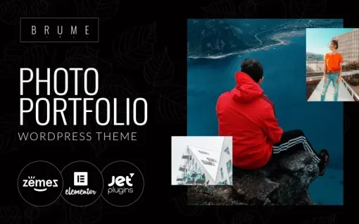 Brume Photo Portfolio with Elementor Builder WordPress Theme 1.0.1 GPL Theme