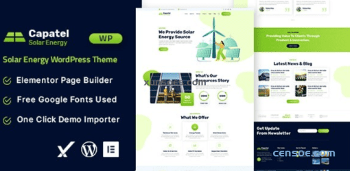 Capatel – Solar Energy WordPress Theme 1.0.0 GPL Theme