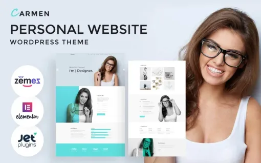 Carmen Personal Website WordPress Theme 1.0.1 GPL Theme