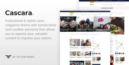 Cascara Blog, News Magazine WordPress Theme 1.7 GPL Theme