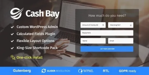 Cash Bay Loan Credit Money WP Theme 1.1.4 GPL Theme