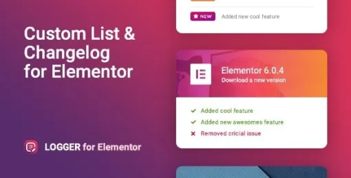 Changelog Custom List for Elementor – Logger 1.0.7 GPL Plugins