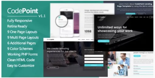 CodePoint Multi-Purpose Landing Page WordPress Theme 1.2.2 GPL Theme