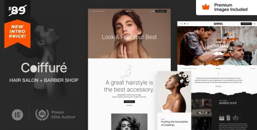 Coiffure Hair Salon Barber WordPress Theme 1.1 GPL Theme