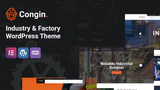 Congin Industry Factory WordPress Theme 1.0.3 GPL Theme