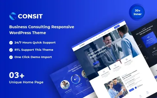 Consit Business Consulting Responsive WordPress Theme 1.0.0 GPL Theme