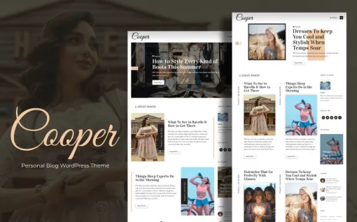 Cooper Personal Blog WordPress Theme 1.1 GPL Theme