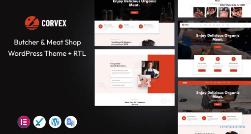 Corvex – Butcher Meat Shop WordPress Theme 1.0.0 GPL Theme