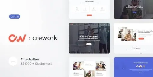 Crework | Coworking and Creative Space WordPress Theme 1.1.4 GPL Theme