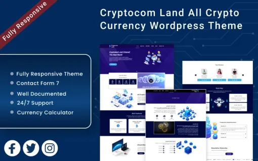 Cryptocom land All Crypto Currency WordPress Theme WordPress Theme 1.00 GPL Theme