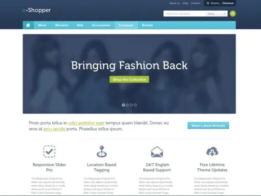 CyberChimps e-Shopper Pro WordPress Theme 2.5 GPL Theme