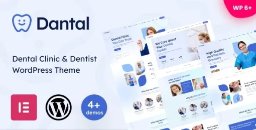 Dantal Dental Clinic Dentist WordPress Theme 1.04 GPL Theme