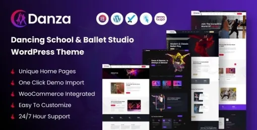 Danza – Dancing School and Ballet Studio WordPress Theme 1.0.0 GPL Theme