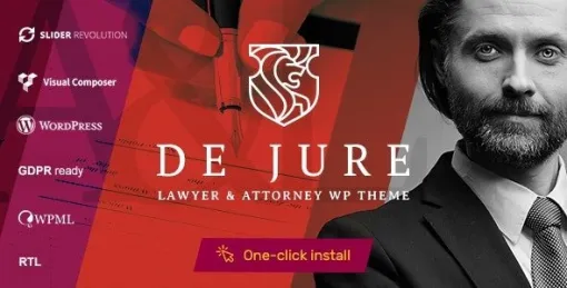 De Jure Attorney and Lawyer WP Theme 1.0.7 GPL Theme