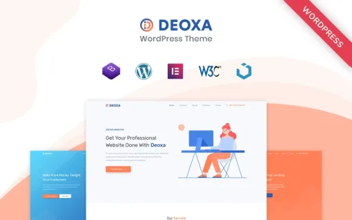 Deoxa WordPress Landing Page Theme WordPress Theme 1.1.0 GPL Theme