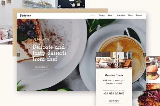 Despero Cafe Restaurant WordPress Theme 1.2 GPL Theme