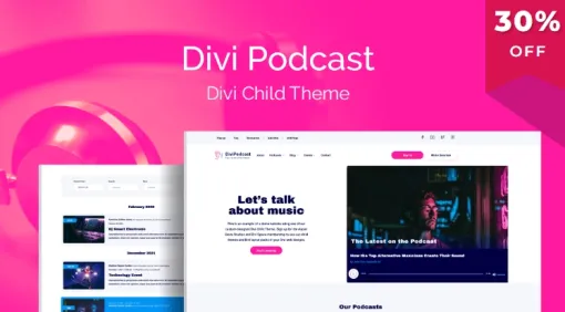 Divi Podcast 1.1.8 GPL Theme