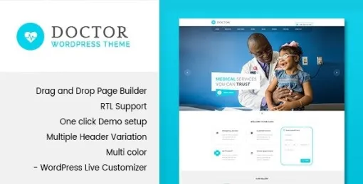 Doctor Medical Health WordPress Theme 1.3.2 GPL Theme