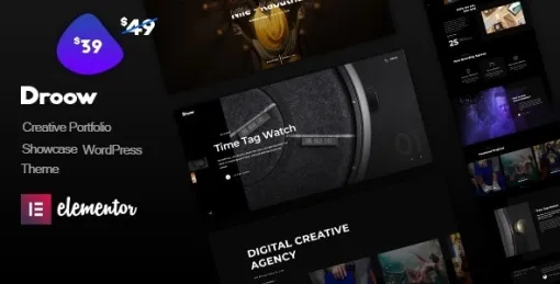 Droow – Ajax Portfolio WordPress Theme 1.3.0 GPL Theme