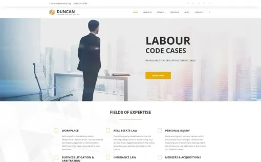 Duncan Lawyer Company Responsive WordPress Theme 1.2.0 GPL Theme