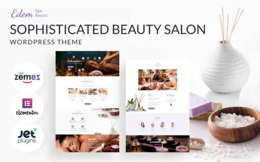 Edem Sophisticated Beauty Salon WordPress Theme 1.0.1 GPL Theme