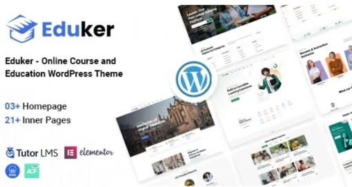 Eduker 1.0.0 – Education WordPress Theme 1.0.8 GPL Theme