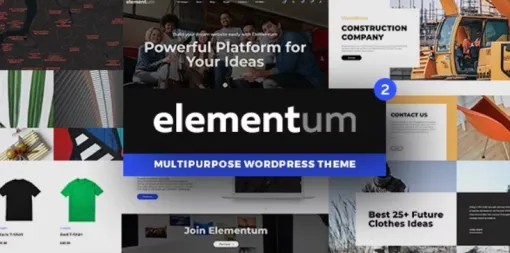 Elementum MultiPurpose High-Perfomance WP Theme 1.0.0 GPL Theme