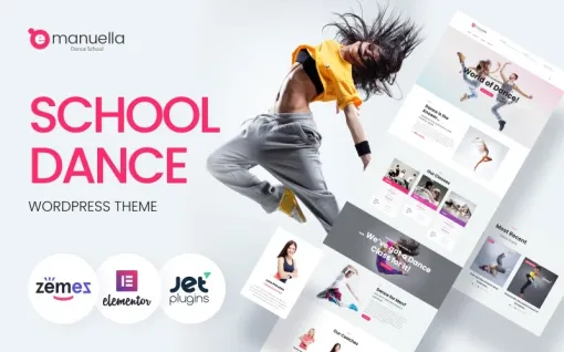 Emanuella Dance School Responsive WordPress Theme 1.0.0 GPL Theme