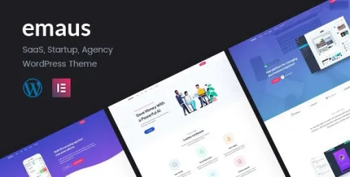 Emaus | SaaS App and Startup Elementor WordPress Theme 1.3.4 GPL Theme