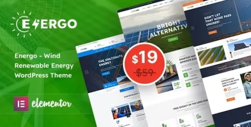 Energo Wind Renewable Energy WordPress Theme 1.3 GPL Theme