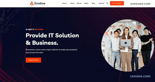 Enotive IT Solutions and Business WordPress Theme 1.0.1 GPL Theme
