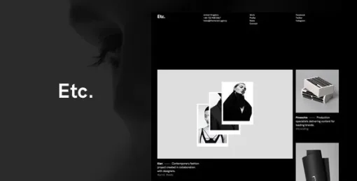 Etc. Portfolio Creative WordPress Theme 1.1.4 GPL Theme