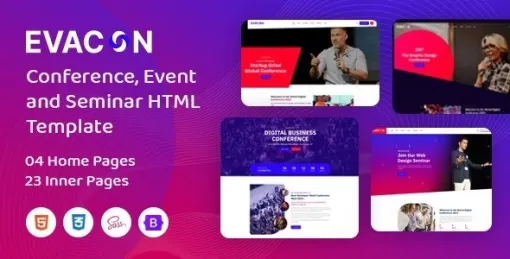 Evacon Event Conference WordPress Theme 1.0.7 GPL Theme