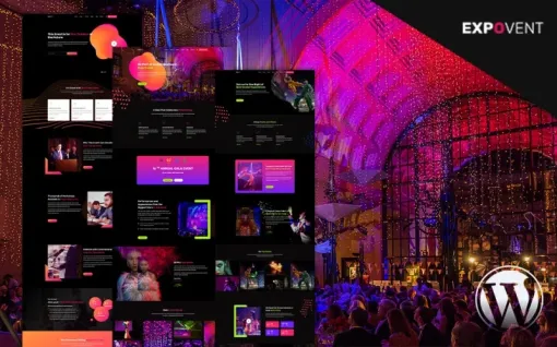 Event Booking and Gala Ticketing | Expovent WordPress Theme 1.0.1 GPL Theme