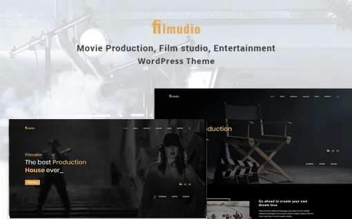 Filmudio Movie Production, Film studio, Creative Entertainment WordPress Theme 1.0.7 GPL Theme