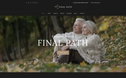 Final Path Funeral Home Responsive WordPress Theme 1.0.0 GPL Theme