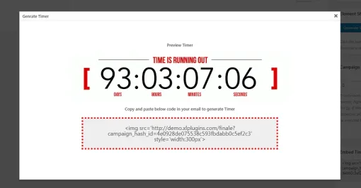 Finale Email Countdown Timer 1.2.0 GPL Plugins