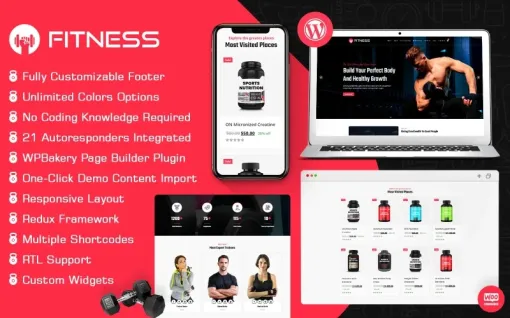 FitX Gym Fitness WordPress Theme 1.0.0 GPL Theme